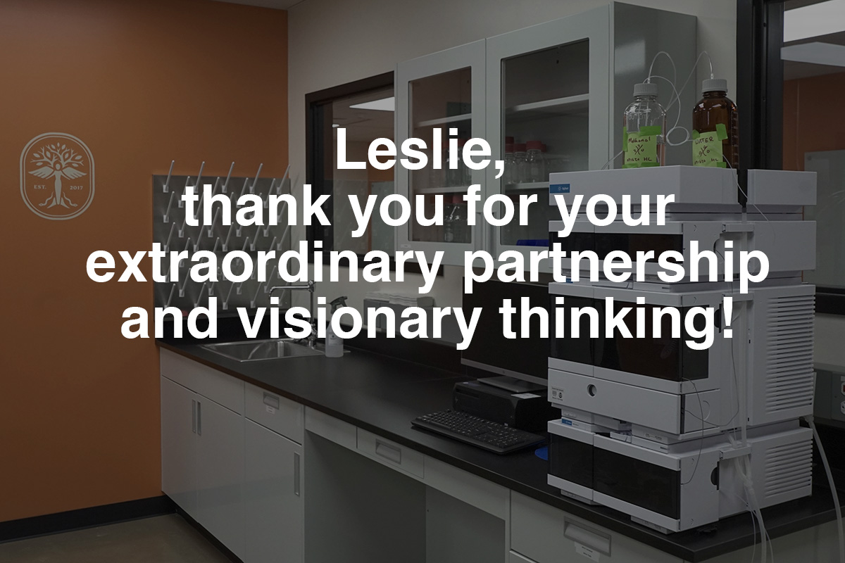 Leslie, thank you for your extraordinary partnership and visionary thinking!