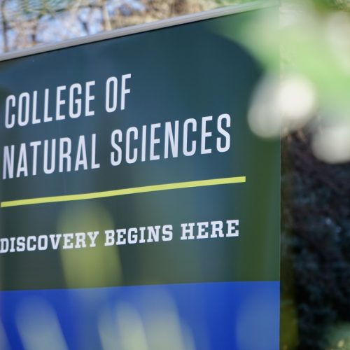 Banner reading College of Natural Sciences, discovery begins here
