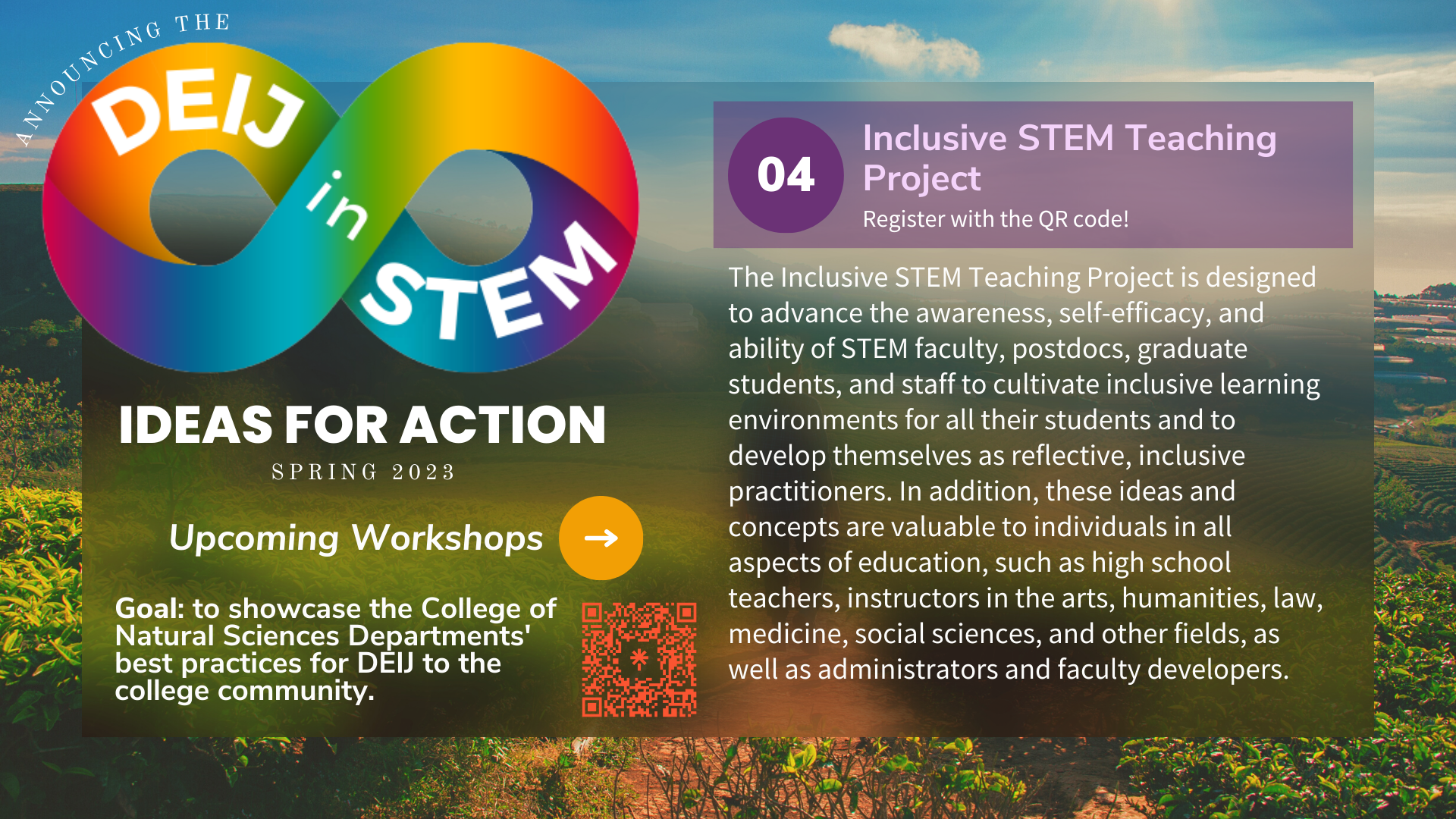 Inclusive STEM Teaching Project Flyer, Fall 2023