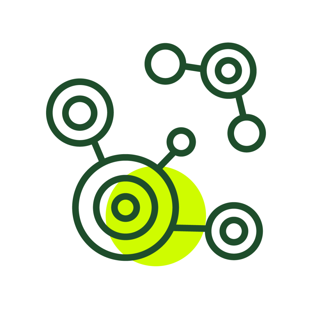 Drawing of molecules.